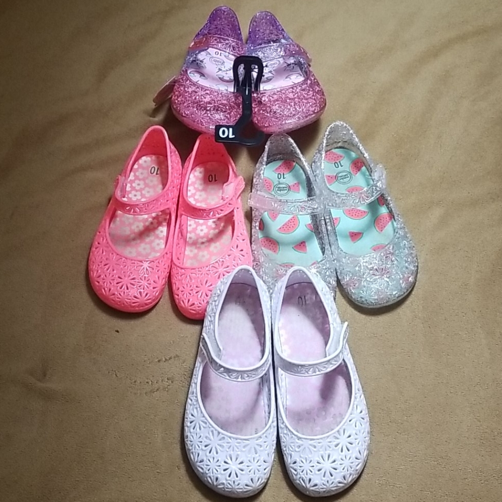 Kids jelly flats size 10